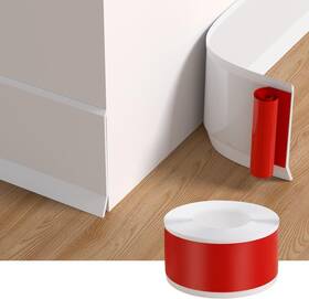 Pattengo 765477081319 Flexible Baseboard Molding Trim 4 Inch X 20 Feet Vinyl Wall Base 20ft White