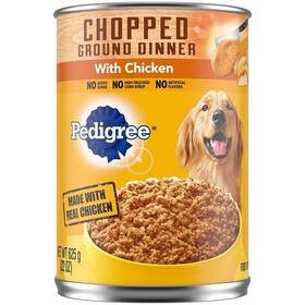 Pedigree 023100110769 Dog Food With Chopped Chicken Canned 22 Ounce 12 Per Case