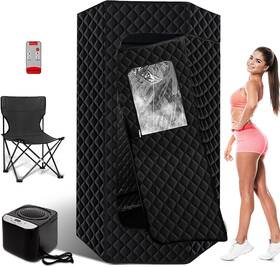 Peeko 610371315650 Portable Sauna Box Xl 4l Steamer Remote Control Folding Chair And Black