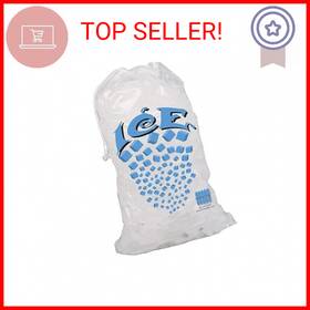 Perfectware 735035497036 Icebags-ds- 50ct 10lb Ice Bags With Drawstring- 50 Total