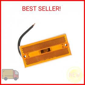 V132a Perterson 044464946733 Peterson Manufacturing Amber Rectangular Clearance/side Marker Light