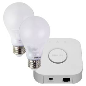 Philips 929001136907 Hue A19 White Bulb Starter Kit With 2 Bulbs And Bridge