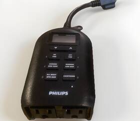 Fe53120 Philips Home Power Outdoor Digital Plug-in Timer With 2 Outlets Three Prong Plugs