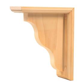 R37-1 Phoenix Millwork Traditional Rubberwood Brackets 3.5 Inch W X 7 D 9 H 1 Count 5 Lb. Capacity