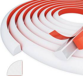Gjby-001 Pionasuicg Flexible Quarter Round Molding Peel And Stick Silicone Edge 39inch White