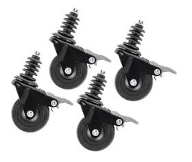 365caster-34-4 Pipe Decor Swivel Caster Wheels For 3/4 Inch 4-pack -new Read