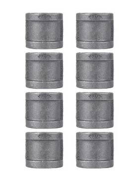 Co-34-8 Pipe Decor 3/4 Inch Iron Black Coupling 8-pack