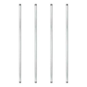 P1x60-4 Pipe Decor Galvanized 1 Inch X5ft Steel 4-pack Corrosion Resistant Durable