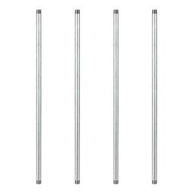 P34x36-4 Pipe Decor Galvanized Steel 3/4 Inch X3ft Corrosion Resistant In Silver 4-pack