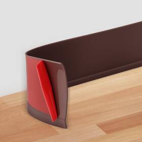 Popakan 768365662867 Flexible Baseboard Molding Trim 4 Inch X 60 Ft 4in 60ft Coffee