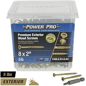48608 Power Pro Wood Screws #8 X 2 Inch Premium Outdoor Deck Rust