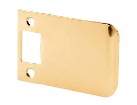 E-2345 Prime-line Extended Lip Strike 3 Inch Solid Brass Construction Polished Finish