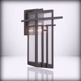 P560111-020 Progress Lighting - Boxwood Collection 1-light Clear Seeded Glass Craftsm Bronze
