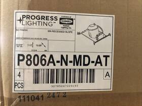 P806a-n-md-at Progress Lighting 4pk 6 Inch Recessed Non Ic New Construct Housing Sloped Ceiling