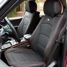 Pu205blackredtrim102 Seat Cushions Ultra Comfort Leatherette Front Airbag Red 842319102385