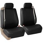 Pu309black102 Black Front Leather Seat Cover Set Of Built 816352020456