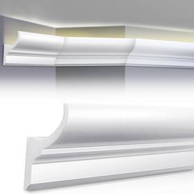 Muy-pushglossy-0684 Pushglossy 9pcs 47.24 Total 35.4 Ft Ceiling Crown Molding With Led Duct