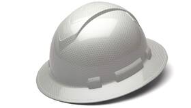 Hp54116s Pyramex Safety Ridgeline Full Brim Hard Hat 4 Point Ratchet Shiny White Graphite