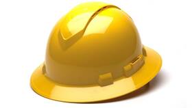 Hp54130v Pyramex Safety Ridgeline Full Brim Hard Hat Vented 4-point Ratchet Suspension Yellow