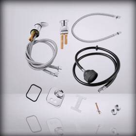 Q-095 Qiwey Shampoo Bowl Faucet Sprayer Vacuum Breaker Sink Hose 9 Pcs For Complete Kit Qi