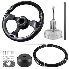 Qsw1006zx-03 Qymopay Boats Steering System 13ft Cable Outboard Kit 3/4 Inch Standard Tapered