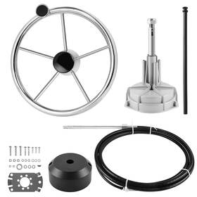 Sswzc-010 Qymopay Marine Steering Control Cable 10ft Outboard Kit 3/4 Inch Standard