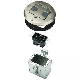 6239acni Raco Floor Box Kit Nickel 15a/125v Duplex Receptacle Outlet With Usb