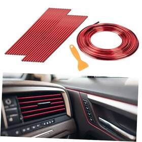 Lhm06-decoration-strip-re-fbm Rainflow Car Air Conditioner Decoration Strip - Vent Outlet Trim 20pcs