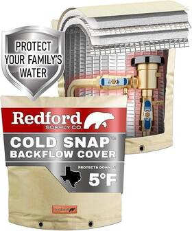 Redford Supply Co. 761449948987 5 F Backflow Preventer Insulation Cover 36 Inch X Beige