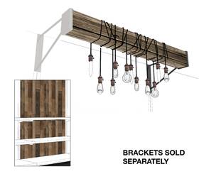 41354 Retail First Inc Display Multicolored Inline Light Beam Overhang Kit Wood