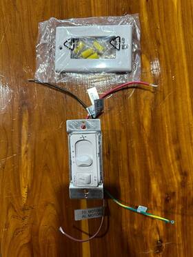 Uc9032 Rhine Electric Used Fan And Light Control Switch With Wall Plate