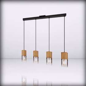 Wl001bk Rhyevnb Wd/4p Pendant - Lamp Adjustable Hanging Light Fixture 4 E Pack