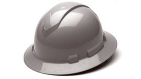Hp54112 Ridgeline Pyramex Full Brim Hard Hat 4 Point Ratchet Gray