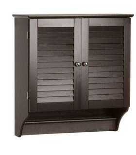 06-024 Riverridge Home 23-41/50 Inch W X 25 H 8-43/50 D Bathroom Wall Cabinet Espresso