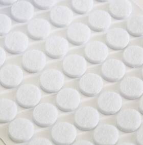 Rokfeltp38wht-168 Rok 168 Pack Hardware Heavy Duty 3/8 Inch 9.5mm Diameter Self-adhesive Felt Pads