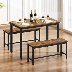 Rovibek 990481204748 43 Inch Dining Table Set For 4 Modern Space Saving Kitchen Breakfast