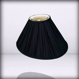Bs-752-16blkgl Royal Designs Inc. Coolie For Empire Gather Pleat Basic Lamp Shade Black 6 X 16