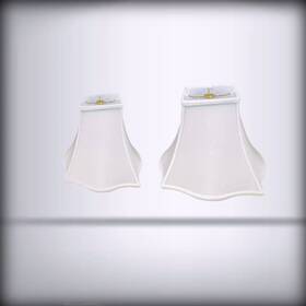 Bso-702-10wh-2 Royal Designs Inc. Set Of 2 Fancy Square For Bell Lam White - Pack 4 X 10