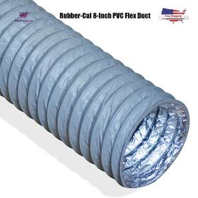 01-225-8 Rubber-cal 8-inch Pvc Flex Duct - 300-inch Length Heavy-duty And Flexible