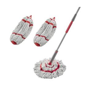 2171484 Rubbermaid Microfiber Twist Mop Kit With 2 Refills Machine Washable Built