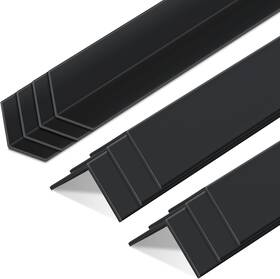 Cha-sasylvia-2954 Sasylvia 10 Pcs Wall Corner Protector Guards Vinyl 3/4 X 48 Inches Black