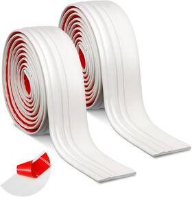 Cha-sasylvia-92 Sasylvia 2 Pcs Flexible Baseboard Molding Trim 4 Inch X 16 Feet Cream White