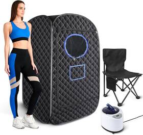 Snf-1-us-b Satisure Portable Sauna Home Steam Tent With 2.6l Steamer Remote Balck