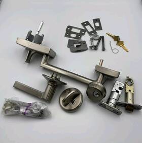 Schlage 043156185030 F60 V Cen 619 Lat Front Entry Door Lever Handleset Single Cylinder