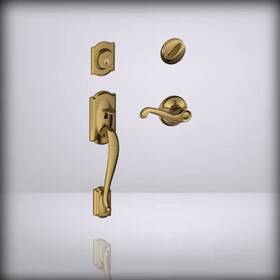 Schlage Lock Company 043156195763 - Camelot Single Cylinde Antique Brass Standard Interior Tr
