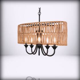 A0265 Seajel Hand-woven Pendant Light For Brown 19.6