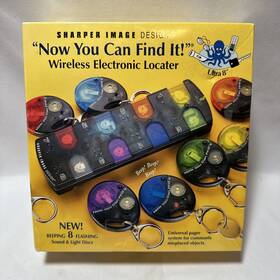 Sharper Image 780352338456 Ultra 8 Wireless Electronic Key Locator Flashing Beeper Finder New