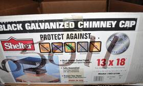 Sc1318l Shelter Chimey Cap Black Galvanized 13 Inch X18 New In Box