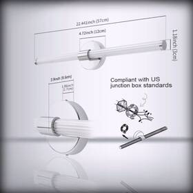 1738 Shenzhen Junlin Technology Co. Ltd. Gednbo Bathroom - Vanity Lights Chrome Dimmable Led 360 Full Lighting B 22 Inch