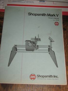330002 Shopsmith Owner Manual Woodworking Operation Chart Mark V Spare Parts List 1980s